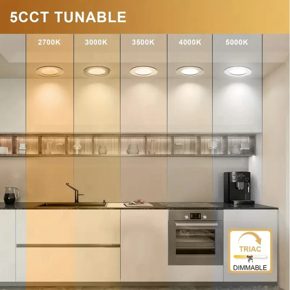 4 Inch 6 Inch LED Recessed Light Canless Downlight Wafer Lighting,Dimmable 0-10V - Image 2 of 4