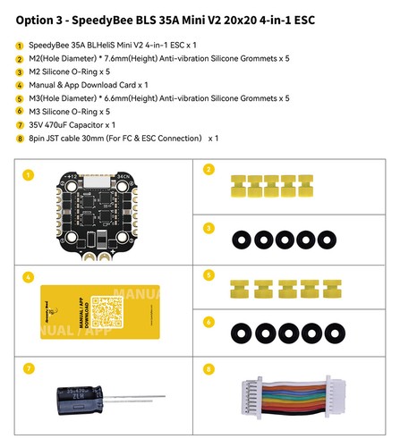 SpeedyBee F405 Flight Controller BLS 35A V2 3-6S ESC für RC FPV Racing Drone - Picture 21 of 24