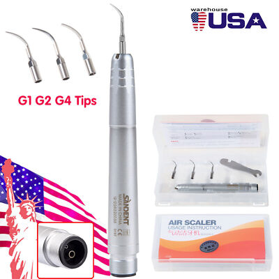 【USA】Dental Ultrasonic Air Perio Scaler Handpiece Hygienist 2 Holes 3 Tips