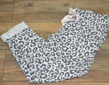 Gray  Pink Cheetah Print Leopard Print Lounge Pants Size Large