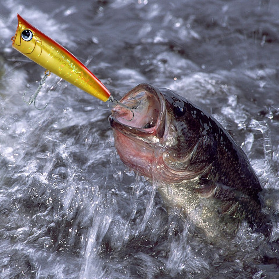 Floating Fishing Lure 90mm 15g 3D Eyes for Freshwater Saltwater Surface