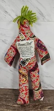 ☆ ~Dammit Doll 12” Plush Stress Reliever Red Floral w/Green hair~ ☆