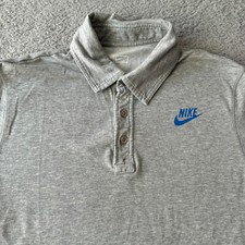 Nike Polo Shirt Boys Medium Gray Performance School Casual Sports Outdoor