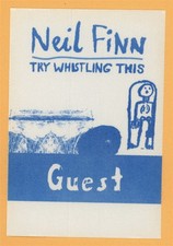 Neil Finn 1998 Crowded House Try Whistling This Tour GUEST Backstage Pass
