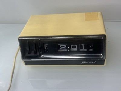 Vintage Homestead Clock Alarm Roller Flip Model 8036-000 MCM Made