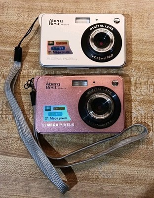 2 Aberg Best ABcam 218 Digital Camera 21 MP 8x Zoom 2.7 TFT Pink & Silver 