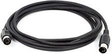 10ft MIDI Cable 5-Pin DIN Molded Connector Black Cord Replacement For Instrument