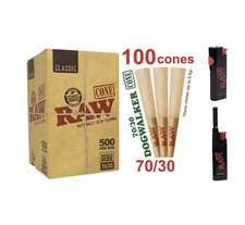 raw 70/30 pre rolled Cone Single Size 70/30 Dogwalker  cone
