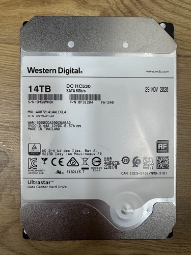 18X WUH721414ALE6L4 WD Ultrastar 14TB SATA 6Gb/s HC530 Enterprise Hard Drive HDD - Photo 12/22