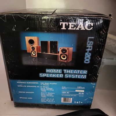 TEAC LSR-200 -5.1 Home Theater Speaker System / Power Subwoofer - New Open Box