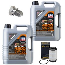 Motoröl Filter Set 4200 5W-30 10 Liter + Schraube für Audi R8 Spyder 4.2 FSI 