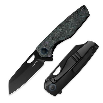 Kizer Sparrow Folding Pocket Knife 20CV Blade Titanium & Fat Carbon Handle