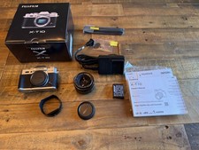 Fotocamera digitale Fujifilm X-T10 argento usata e obiettivo asferico Super EBC 35 MM F1.4