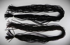 Black Leather Flat Cord , 38 inches long, 35 pieces , 3 mm x 1.5 mm
