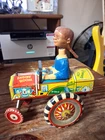 VTG. 1940's Tin Litho MARX * QUEEN OF THE CAMPUS* WIND-UP BOBBLE HEAD WORKS!!