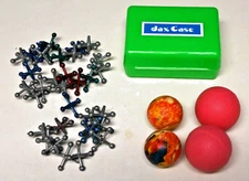 Vintage Lot of Balls and Jax Jacks and Case