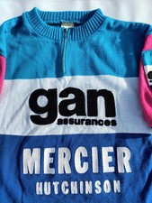 Authentique maillot cyclisme GAN Mercier Hutchinson Vintage 1975 Tour de France