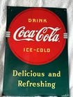 Vintage 1998 Coca Cola Metal Advertising Sign Ice Cold Delicious Refreshing