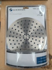 Glacier Bay 1-Spray. Single Wall Mount Fixed Shower Head Brushed Nickel 8"