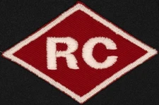 Vintage uniform patch RC Royal Crown Cola small diamond hat size unused n-mint+