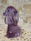 Vintage Murano Alexandrite Hand Blown Art Glass Amethyst Purple Dog Figurine