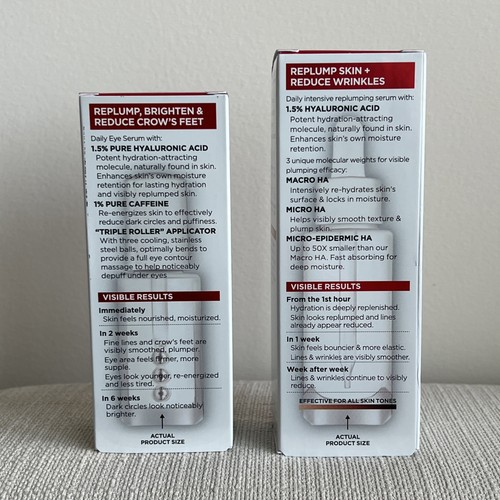 L'Oreal Revitalift 1.5% Hyaluronic Acid Serum Duo 2 Pack - NEW - Picture 4 of 6