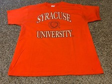 Vintage 90s Syracuse University Orange Tee NCAA College Shirt XL