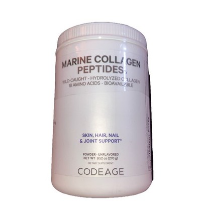 Codeage Marine Collagen Peptides Powder Unflavored Skin Hair Nail 9.52oz 7/28/26