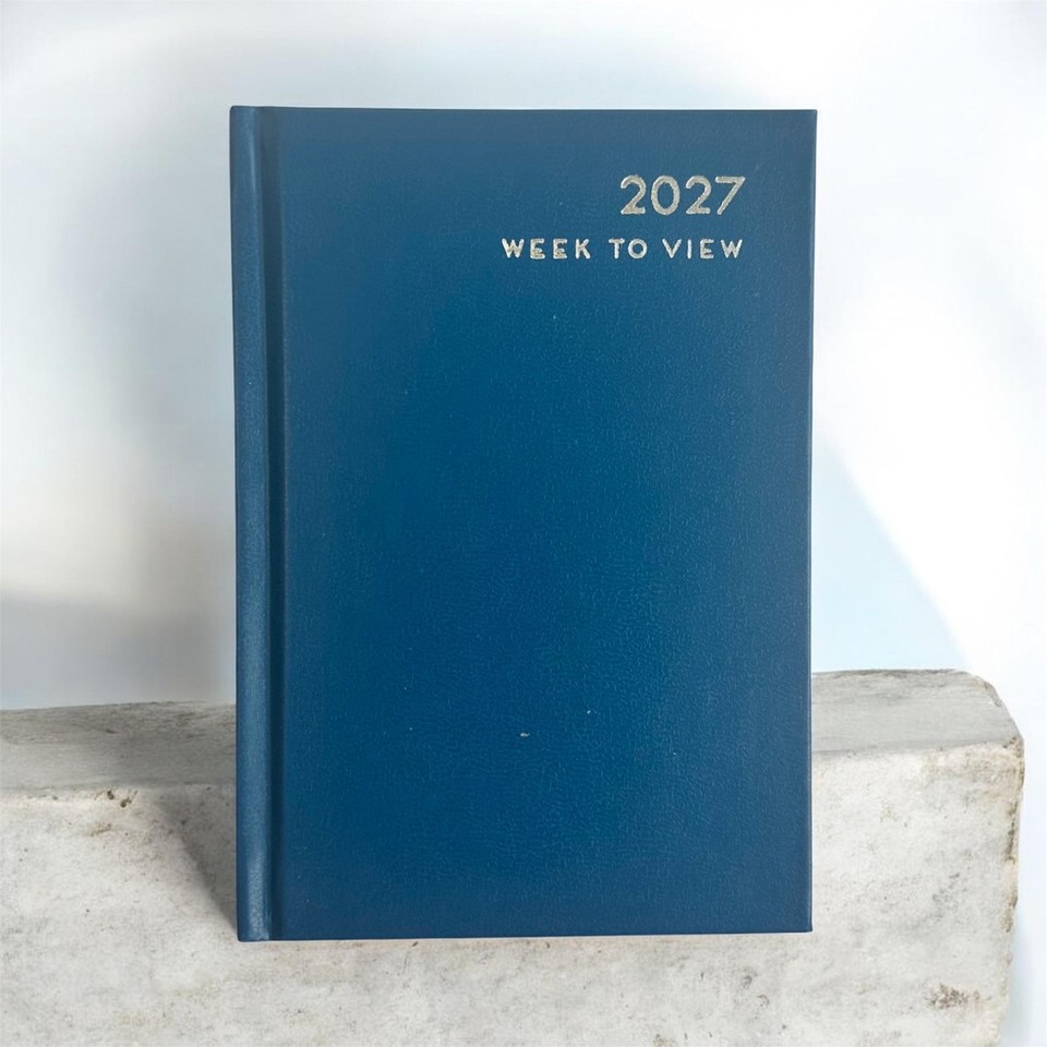 Week In View 2027 A5 / A6 Week To View Diary Organiser Full Year Planner Desk ...