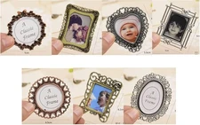 7Pcs One-Inch Vintage Picture Frame, Mini Wallet Size Picture Frames Cute Metal 