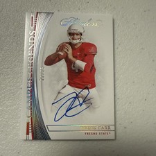 2023 Flawless Derek Carr Campus Legends Auto Platinum /25