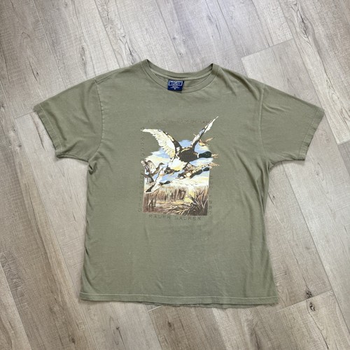 90's Polo Sports Ralph Lauren Men's Waterfowl Duck Sportsman T-Shirt Size M - Picture 1 of 14