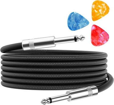 Aqdocvf Guitar Cable, Guitar Cord 10ft, with Random Color Picks | AMP Cord for B