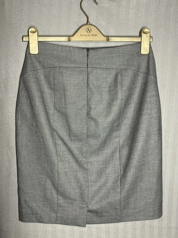 United Colors of Benetton Women Grey Knee Length Lined Skirt UK 12  - Image 2 of 3