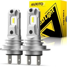 2x H7 LED AUXITO High Bright Foglight Headlight Beam Low Super 6500K White Bulbs