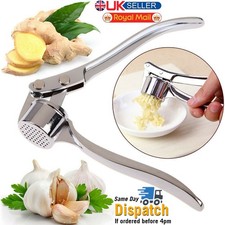 STAINLESS STEEL GARLIC CRUSHER SQUEEZER PRESS MASHER MINCER KITCHEN MANUAL TOOL