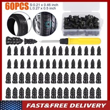 60PCS Car Vacuum Tire Repair Nail Rubber Screw Nails Screwdriver Tool Set w/Box