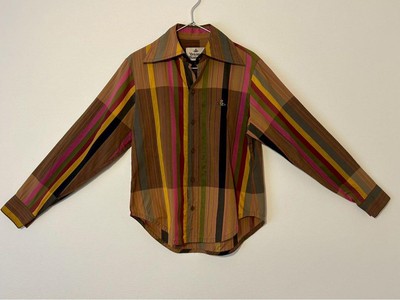Chemise vente en gros femme Vivienne Westwood rayée manches longues avec broderie orbe F/S de