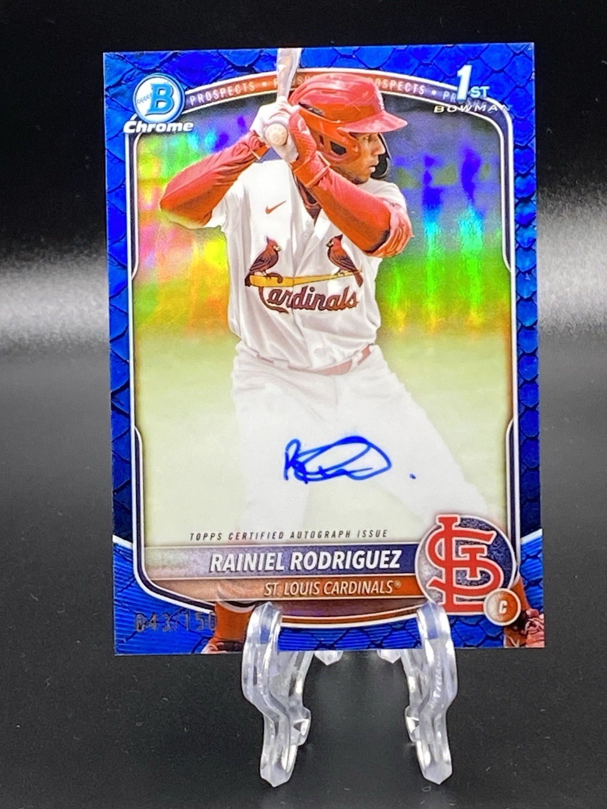 2025 Bowman Chrome - Prospect Auto Rainiel Rodriguez #CPA-RR Blue Reptilian /150