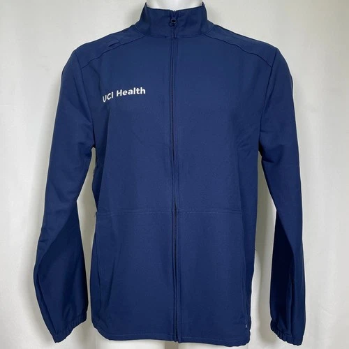 UCI Health Cherokee Originals Ultra Navy Full Zip Scrub Jacket Men's SMALL NWT - product listing photo