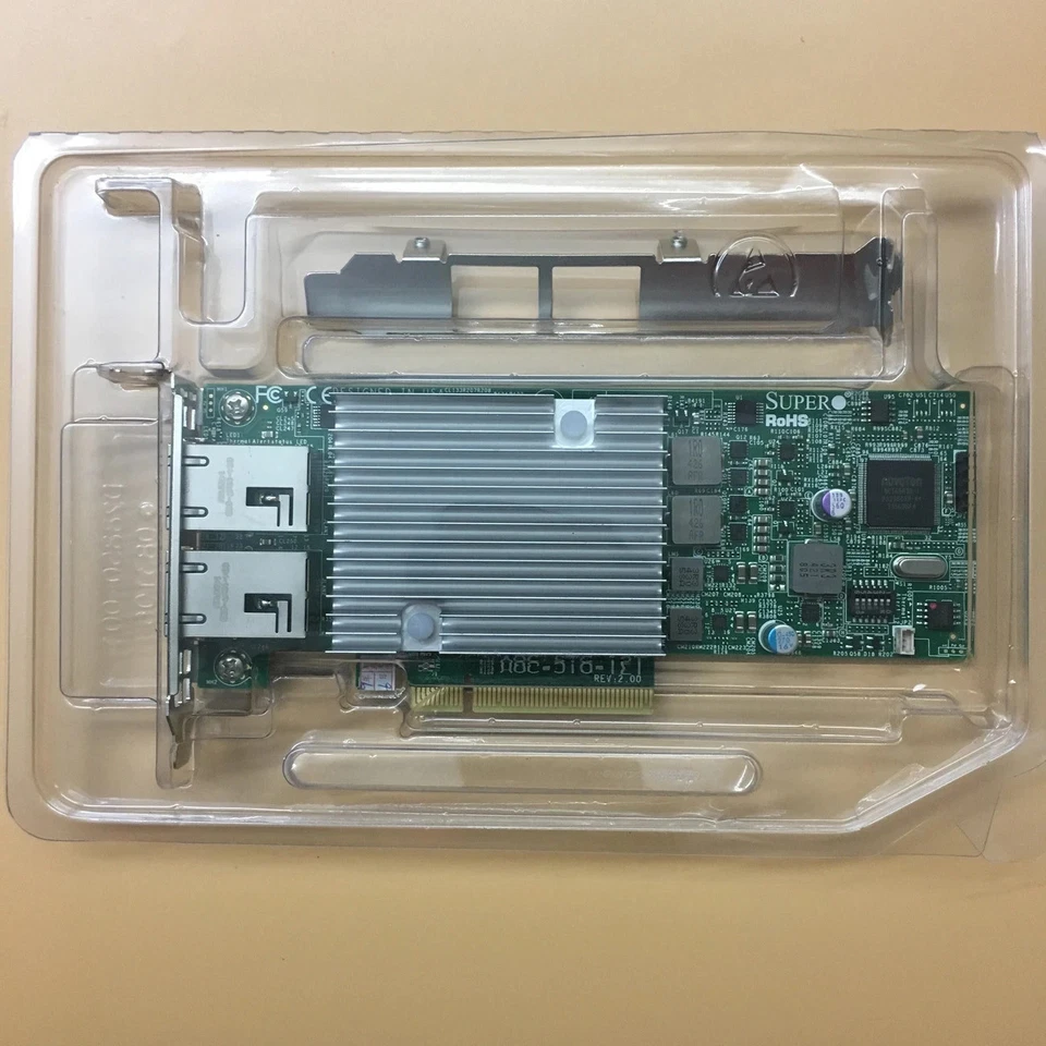 Supermicro AOC-STG-i2T REV 2.0 Dual Port 10GbE Ethernet PCI-E Adapter NIC