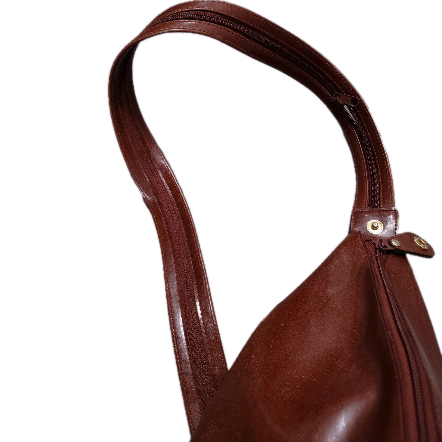 TA TONG Beautiful Brown Leather Backpack - image 4
