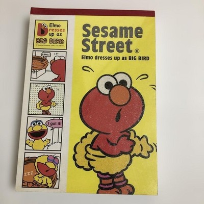 Elmo Big Bird Sesamstraße Notizblock Heisei Retro