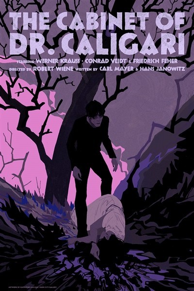 THE CABINET OF DR. CALIGARI by Katherine Lam Art Screen Print Mondo Movie Poster