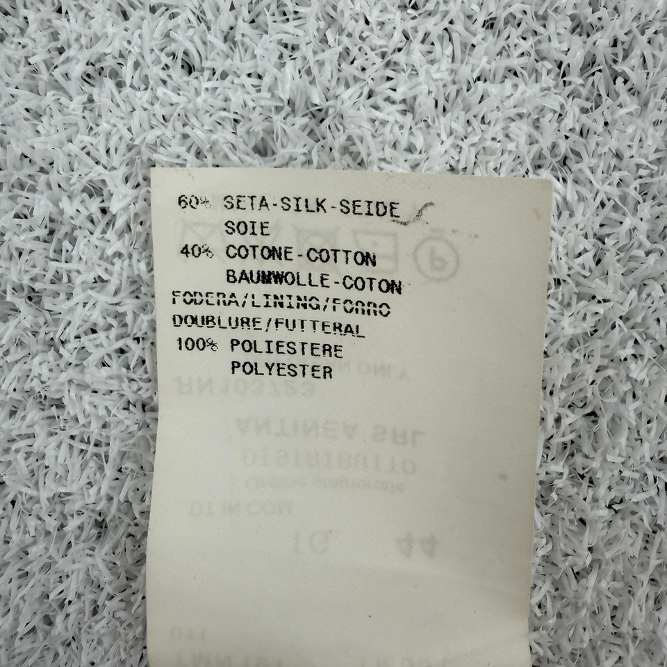 Falda Armani Collezioni Mujer 8 Marfil Floral Seda Algodón Plisada Hecha en Italia Foto 4 de 4