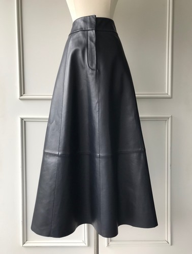 | COUNTRY ROAD | 100% leather A-line skirt ink | NEW | $699 | SIZE: 4,XXS - Picture 1 of 11