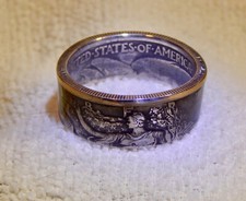 1939 LIBERTY SILVER HALF DOLLAR COIN RING SIZE 13 1/2