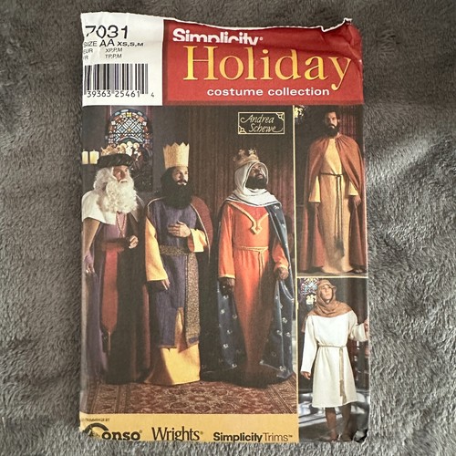 Sewing Pattern Simplicity 7031 Size XS-M Mens Nativity Scene Costume Cosplay