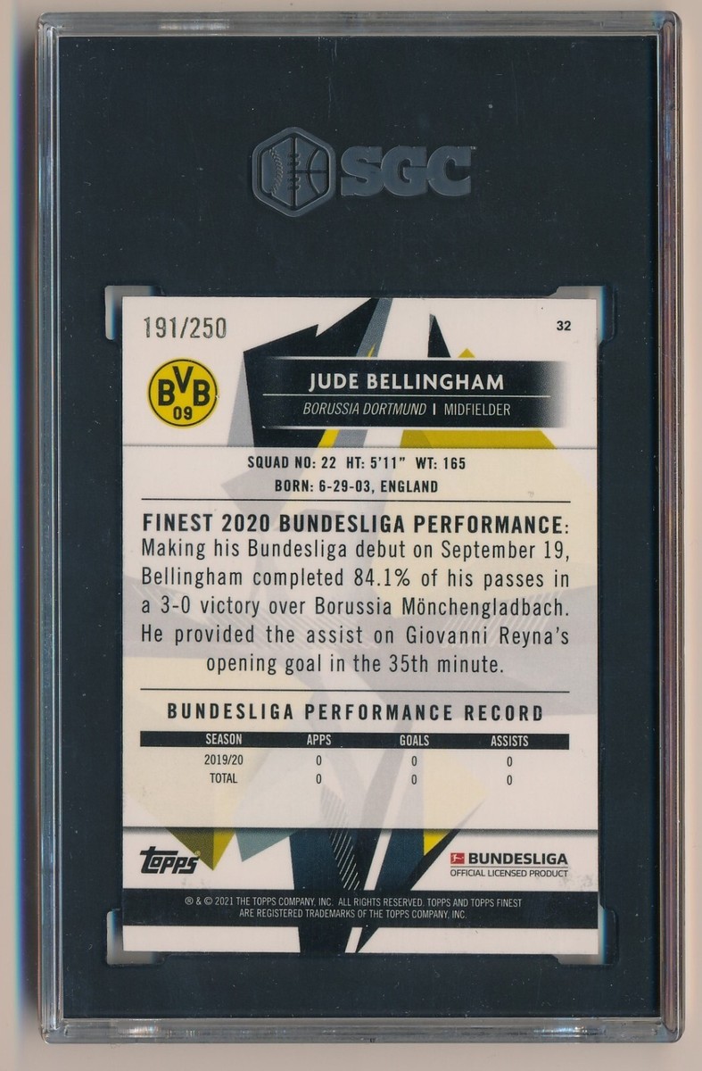 2020-21 Topps Finest Bundesliga Jude Bellingham Purple Wave