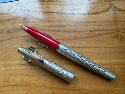 Lady Sheaffer 642R silber gerippter Füllfederhalter